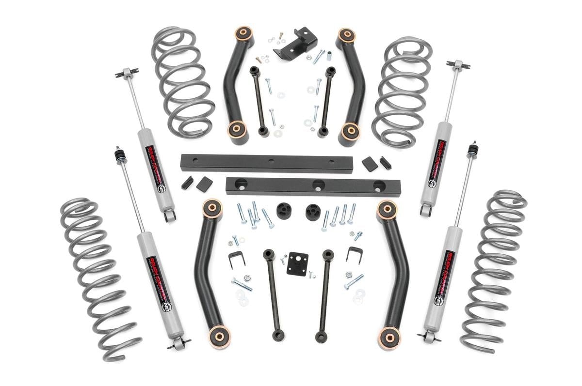 Jeep Wrangler Suspension Lift Kit - Rough Country - 4-inch N3-Series - '97-'02